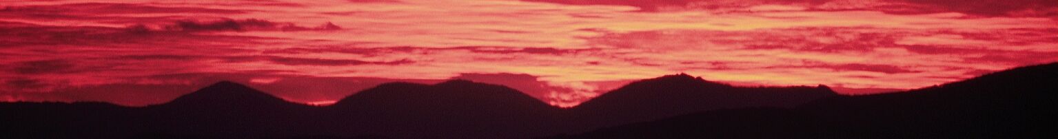A red sunset over the Snowy Mountains
